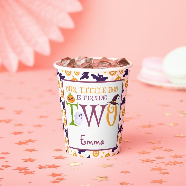 Vasos De Papel Nuestro pequeño novio cumple dos años, segundo cum (in situ)