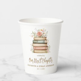 Vasos De Papel Nuestro siguiente Fiesta de Baby Shower en un libr