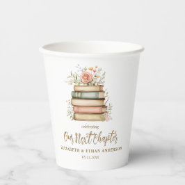 Vasos De Papel Nuestro siguiente Fiesta de Baby Shower en un libr