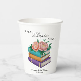 Vasos De Papel Nueva Capitulo Comienza Ducha Nupcial Floral
