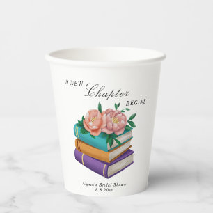 Vasos De Papel Nueva Capitulo Comienza Ducha Nupcial Floral