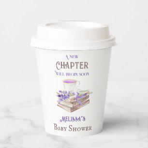 Vasos De Papel Nueva Capitulo Comienza Lavanda Brunch Libro Fiest