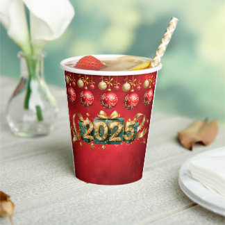 Vasos De Papel Nueva Copa Roja 2025
