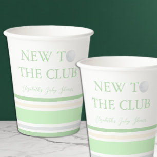 Vasos De Papel Nueva En El Club Fiesta De Baby Shower Elegante