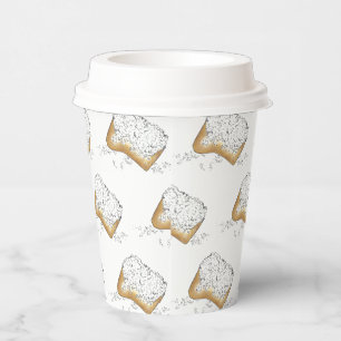 Vasos De Papel Nueva Orleans Louisiana NOLA Sugary Beignet Pastry
