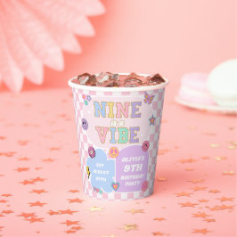 Vasos De Papel Nueve es una fiesta de cumpleaños de Vibe Preppy P