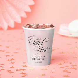 Vasos De Papel Nueve nubes nine rosa acuarela moderna