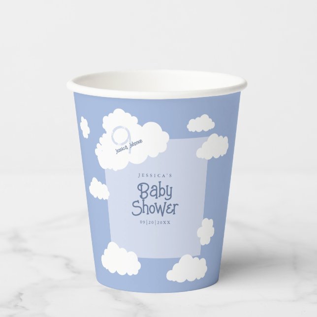 Vasos De Papel Nueve nueve Fiestas singulares de Baby Shower (Anverso)