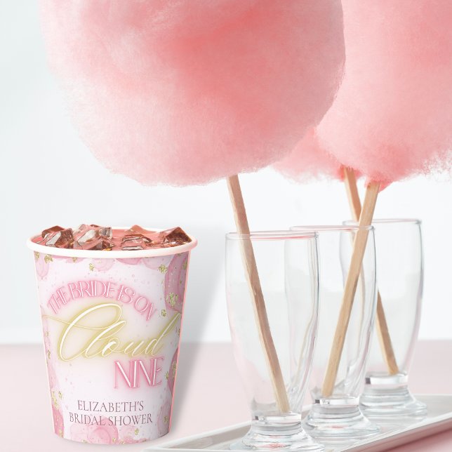 Vasos De Papel Nueve Nueve Purpurinas de oro rosa brillante ducha (Subido por el creador)