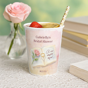 Vasos De Papel Nuevo capítulo del libro de cuentos Pink Rose Brid