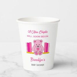 Vasos De Papel Nuevo capítulo: libro de cuentos Baby Shower Pink