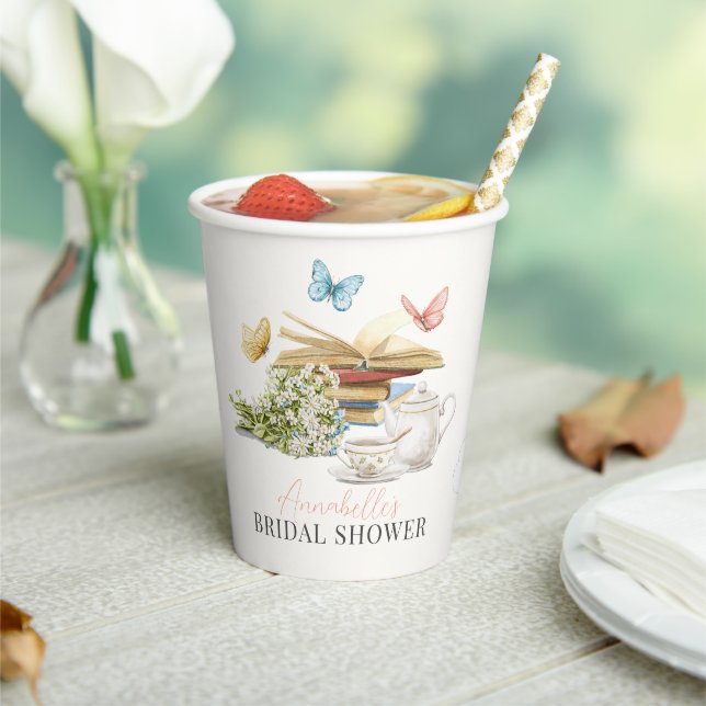 Vasos De Papel Nuevo conjunto de té Capítulo Mariposas Libro Desp (in situ)