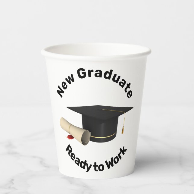 Vasos De Papel Nuevo Grad listo para trabajar (Anverso)