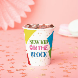 Vasos De Papel Nuevo niño en el colorido Baby Shower de bloqueo