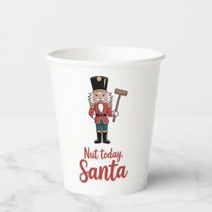 Vasos De Papel Nuez Hoy Santa Divertido Cascanueces Navidad Santa