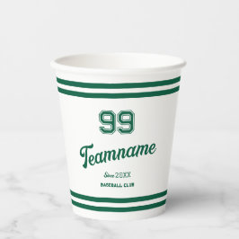 Vasos De Papel Número de jugador del Personalizado de béisbol ver