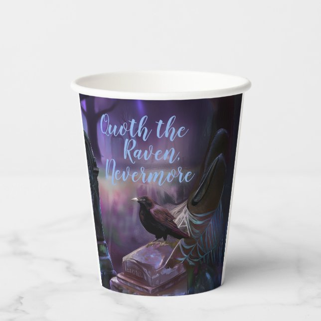 Vasos De Papel Nunca más, Cementerio Raven, Zombie (Reverso )