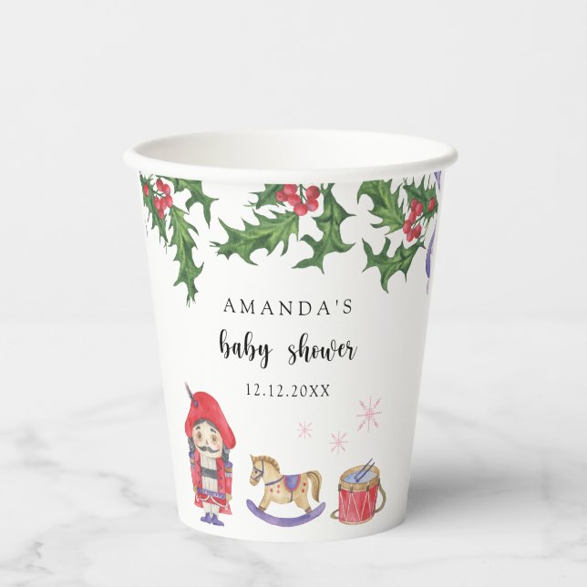 Vasos De Papel Nutcracker Baby Shower (Anverso)