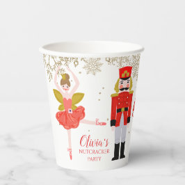 Vasos De Papel Nutcracker Invierno Ballet Oro Copo de Nieve Cumpl