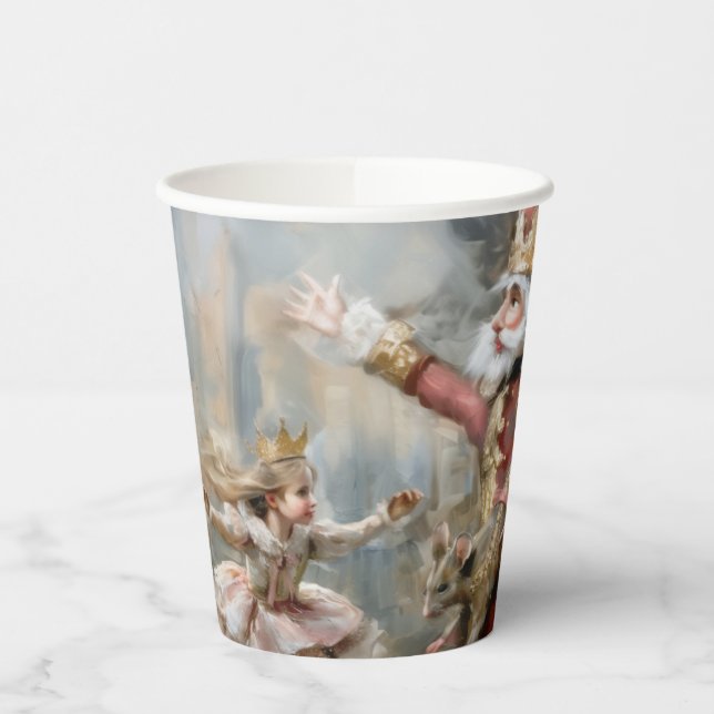 Vasos De Papel Nutcracker - Taza de papel de 236 ml (Izquierda)