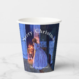Vasos De Papel Nutcracker Vintage Art Nouveau Blue Personalizado