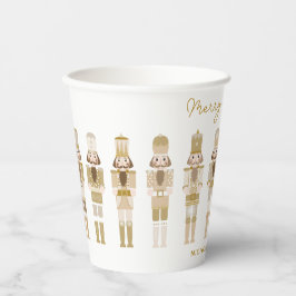 VASOS DE PAPEL NUTCRACKERS DE NAVIDADES DE ORO