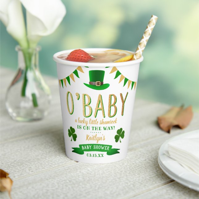 Vasos De Papel O'Baby St. Patrick's Day Baby Shower (in situ)