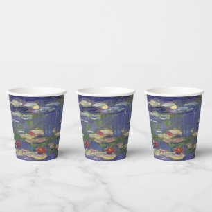 Vasos De Papel Obras maestras de nenúfares de Monet