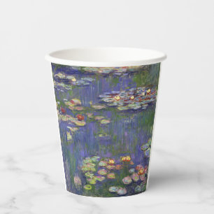 Vasos De Papel Obras maestras de nenúfares de Monet