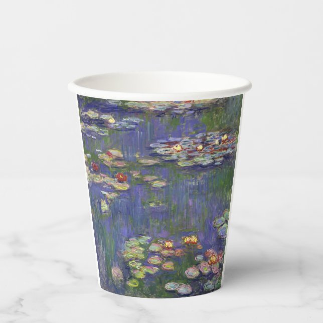 Vasos De Papel Obras maestras de nenúfares de Monet (Anverso)