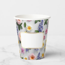 Vasos De Papel Ocasiones especiales personalizables con flores