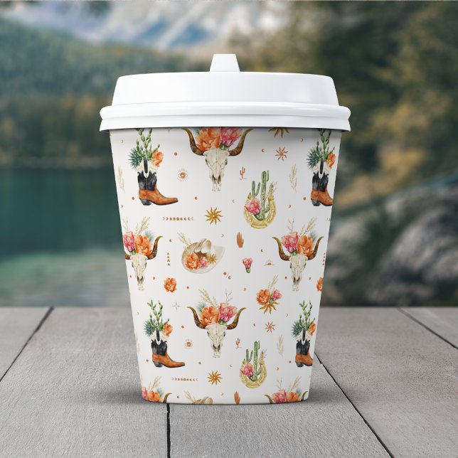 Vasos De Papel Occidental (Western Theme Table Decor Paper Cups by Painted Paperie)