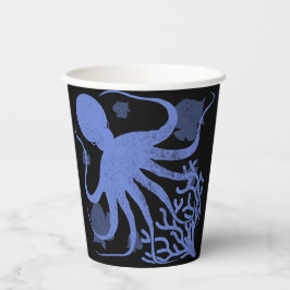 Vasos De Papel Octopus (fondo oscuro)