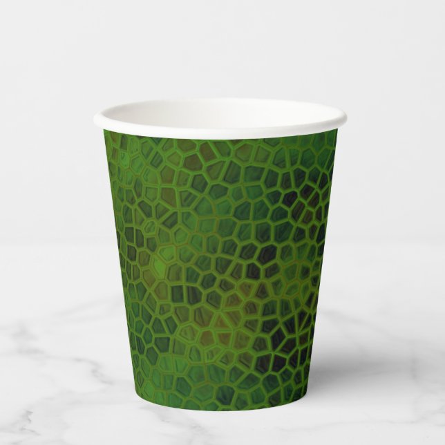 Vasos De Papel Ocultar el dinosaurio verde (Anverso)