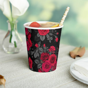 Vasos De Papel Ocultos en los rosas