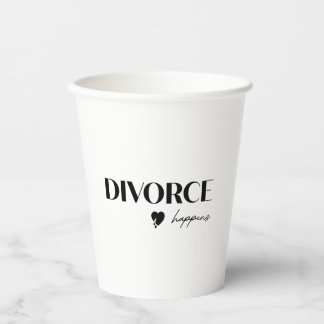 Vasos De Papel Ocurre el divorcio