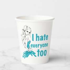Vasos De Papel Odio a todos también