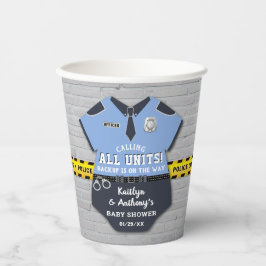 Vasos De Papel Oficial de policía Baby Shower