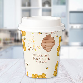 Vasos De Papel Oh Babee Bee Themed Neutral Baby Shower