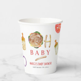 Vasos De Papel Oh Baby Burgers & Bottles Baby Shower