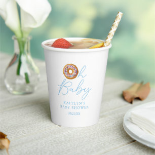 Vasos De Papel Oh Baby Donut Sprinkle Boys Baby Shower