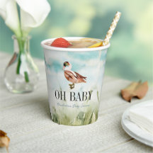 Oh Baby Duck/Mallard Watercolor Boy Baby Shower