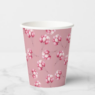 Vasos De Papel Oh Baby Globos Rosados