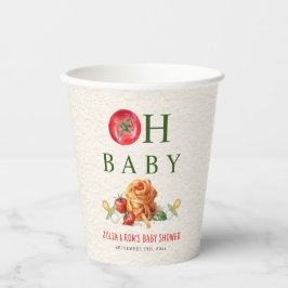 Vasos De Papel Oh Baby Pasta y Pacificadores Baby Shower