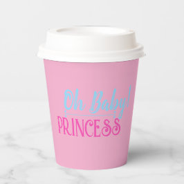Vasos De Papel Oh Baby Princess Copas de papel rosa simples
