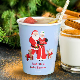 Vasos De Papel Oh Baby Santa & Mrs Claus Baby Shower