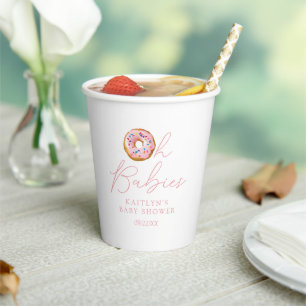 Vasos De Papel Oh bebés Donut Rprinkle Chicas gemelos Baby Shower