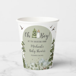Vasos De Papel Oh Boy Adventure Pine Forest Baby Shower