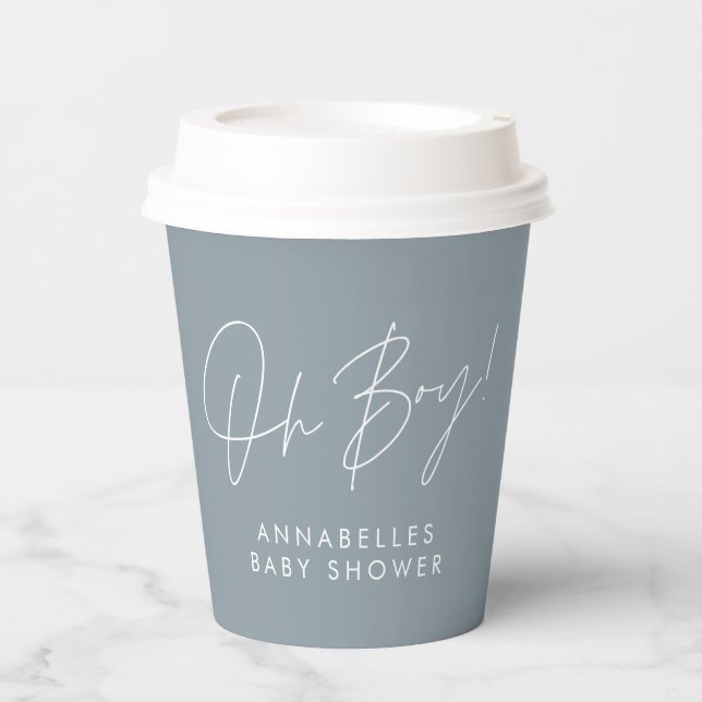 Vasos De Papel oh boy Baby showscript blue (Anverso)