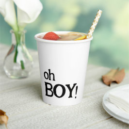 Vasos De Papel Oh Boy Divertido Baby Shower